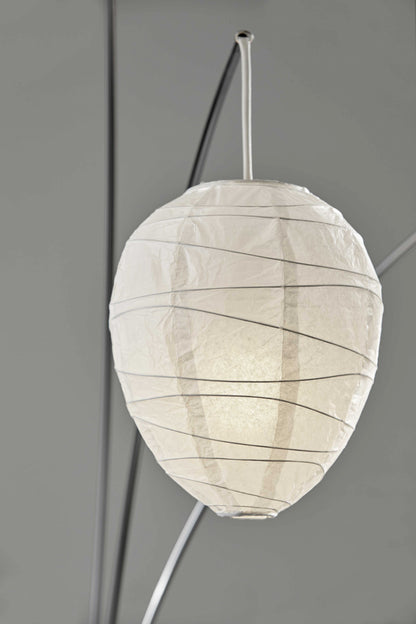 Brushed Steel Arc Lamp