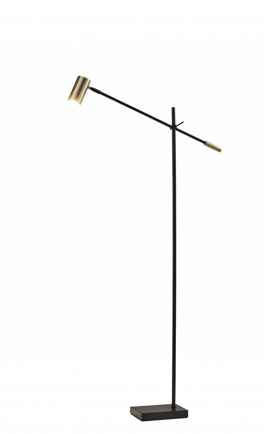 Black Adjustable Task Floor Lamp w/ Shade