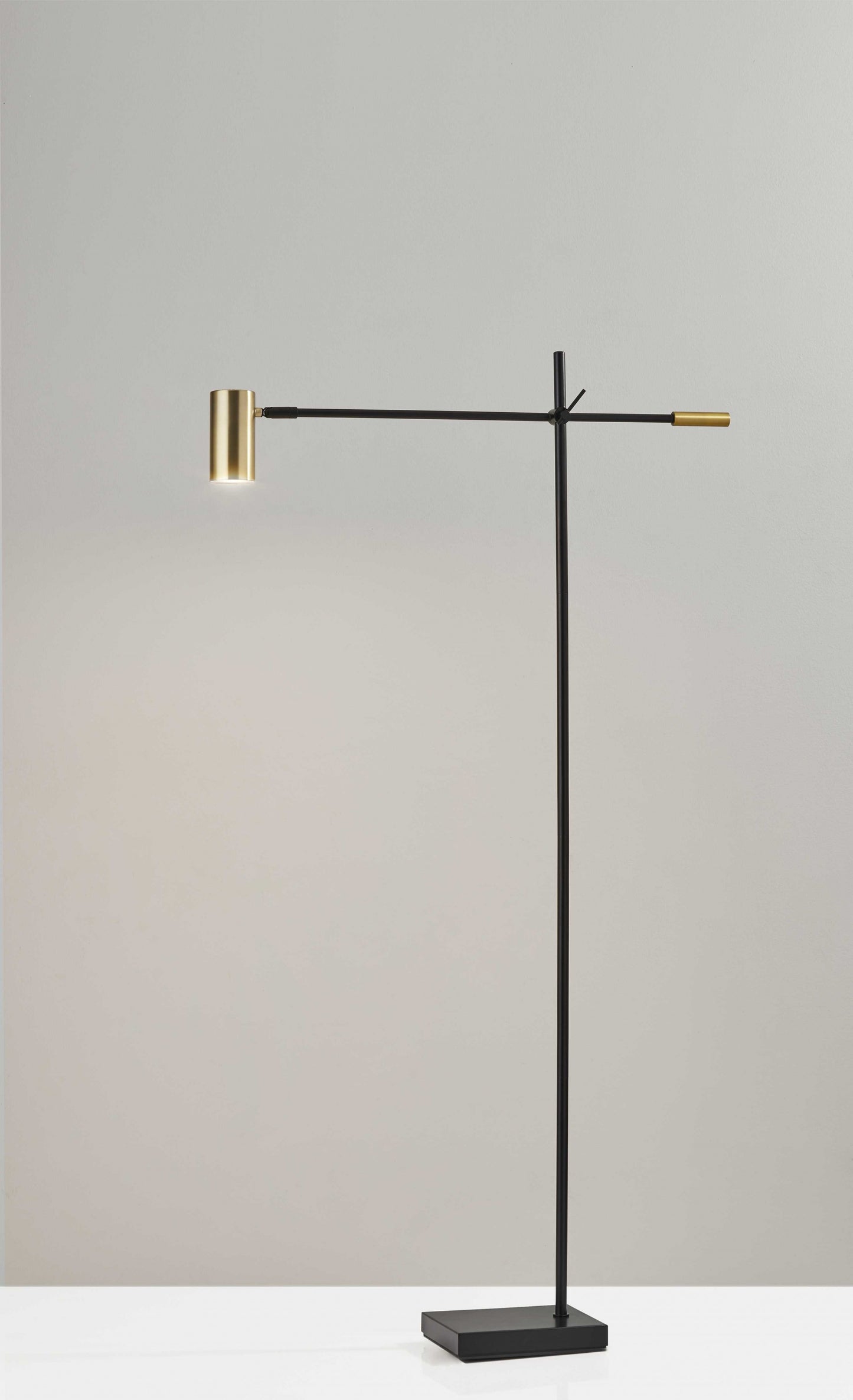 Black Adjustable Task Floor Lamp w/ Shade