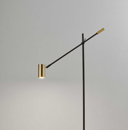 Black Adjustable Task Floor Lamp w/ Shade