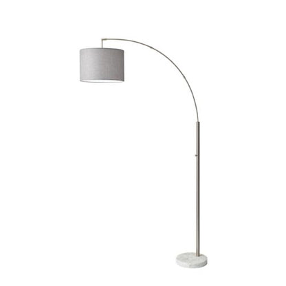 Reading Nook Floor Lamp w/ Adjustable Grey Shade