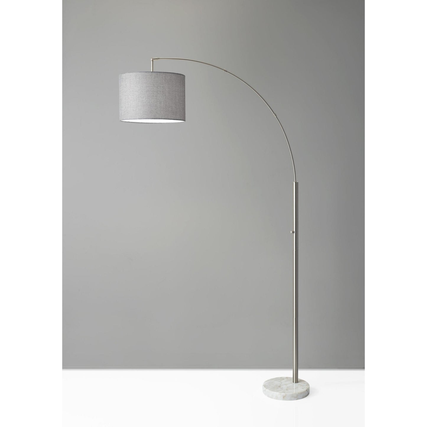 Reading Nook Floor Lamp w/ Adjustable Grey Shade