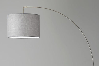 Reading Nook Floor Lamp w/ Adjustable Grey Shade