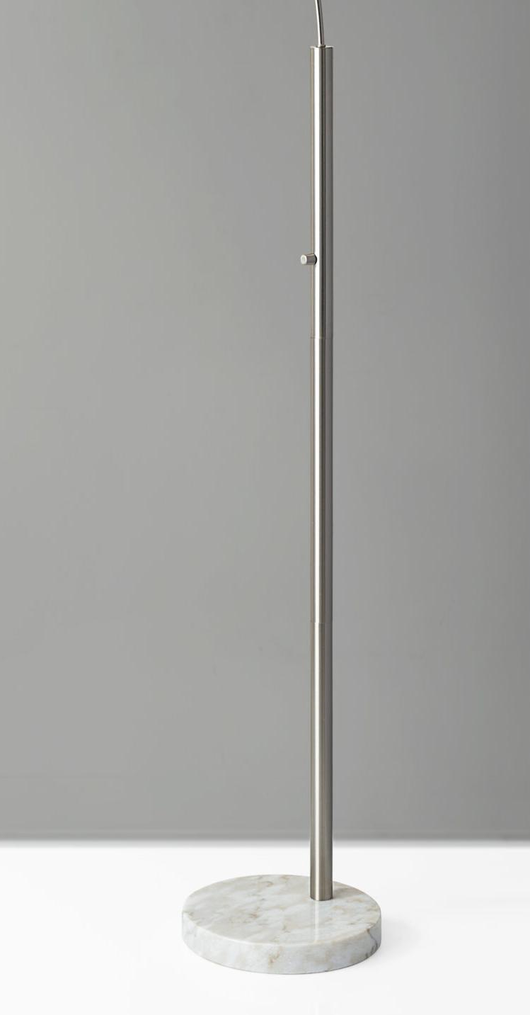 Reading Nook Floor Lamp w/ Adjustable Grey Shade