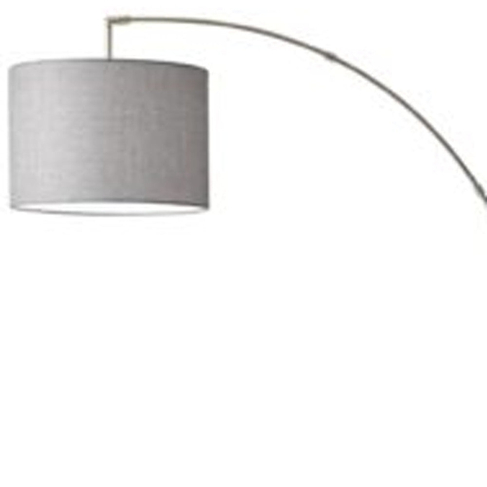 Reading Nook Floor Lamp w/ Adjustable Grey Shade