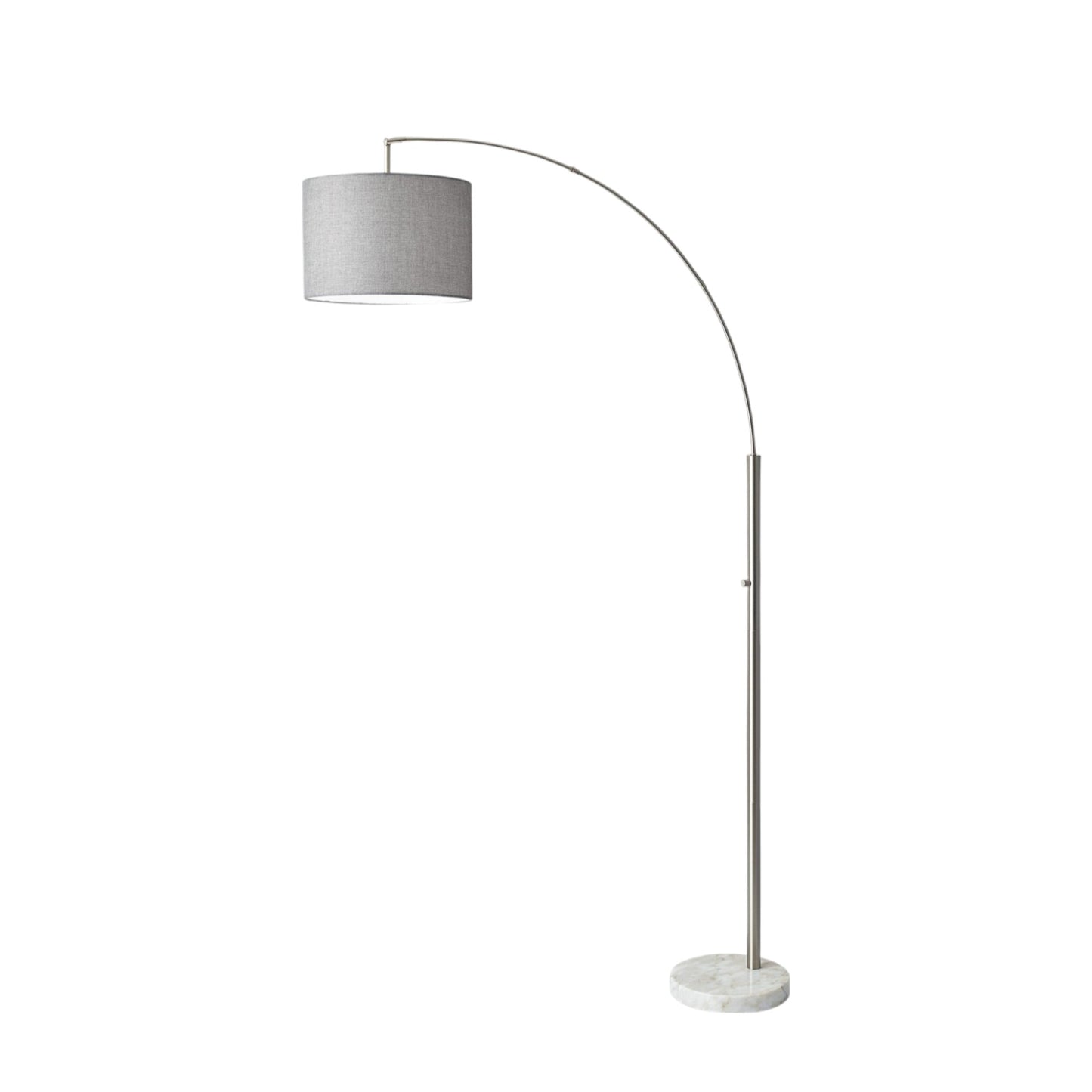 Reading Nook Floor Lamp w/ Adjustable Grey Shade