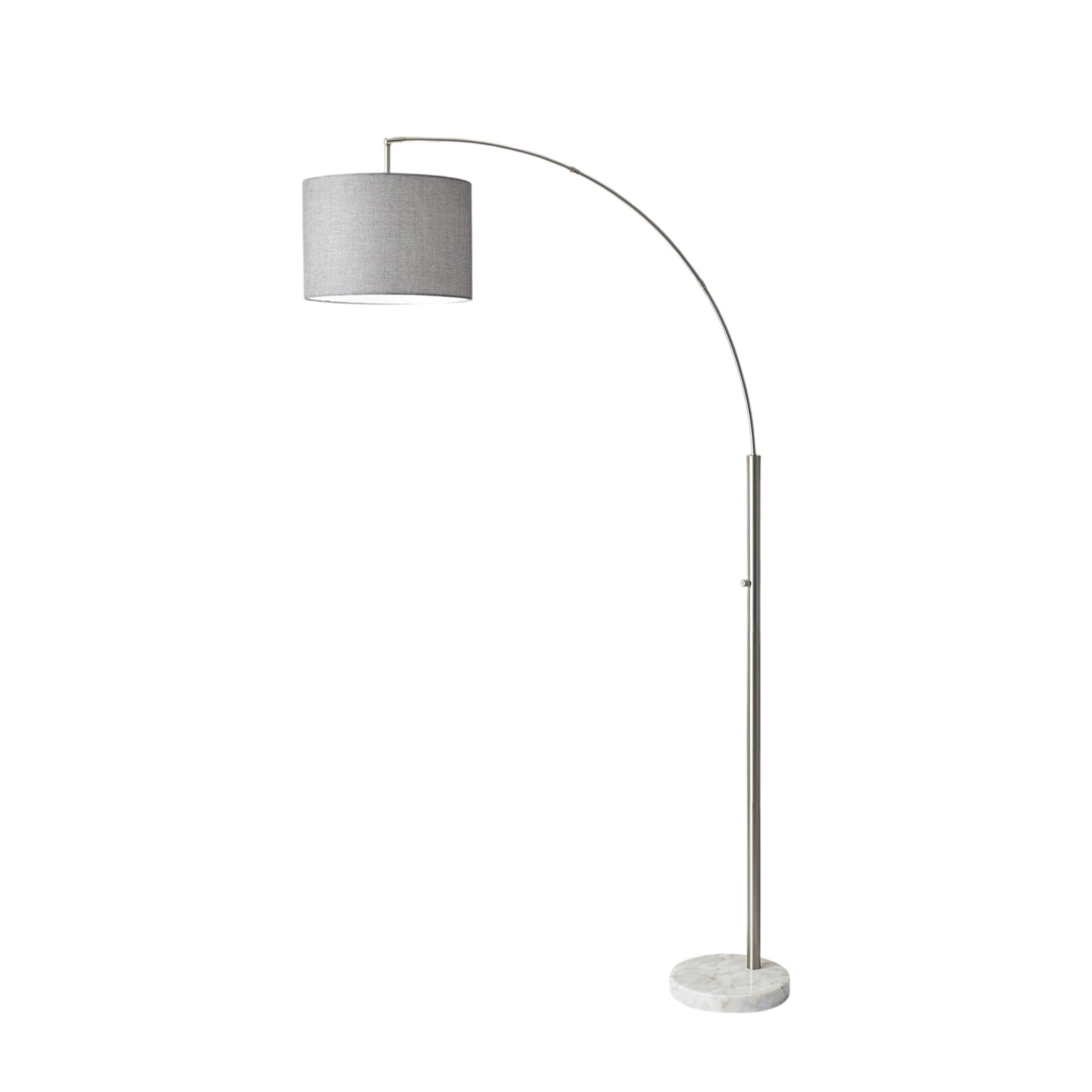 Reading Nook Floor Lamp w/ Adjustable Grey Shade