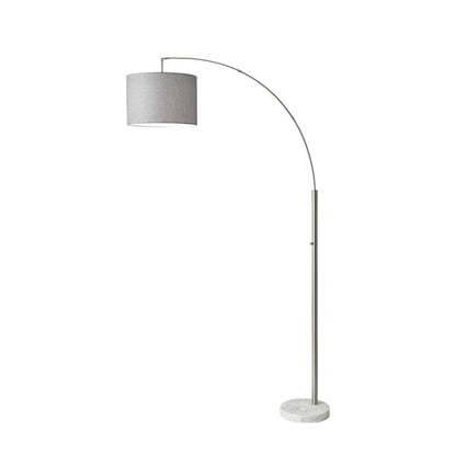 Reading Nook Floor Lamp w/ Adjustable Grey Shade