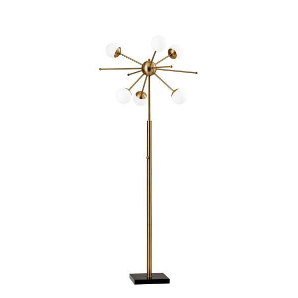 Brass 6-Light Floor Lamp