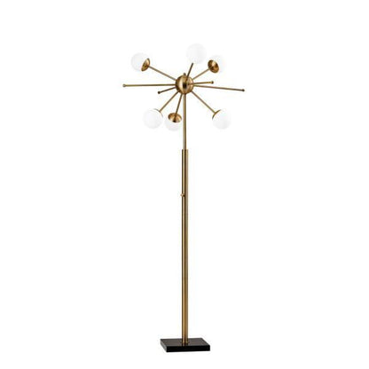 Brass 6-Light Floor Lamp