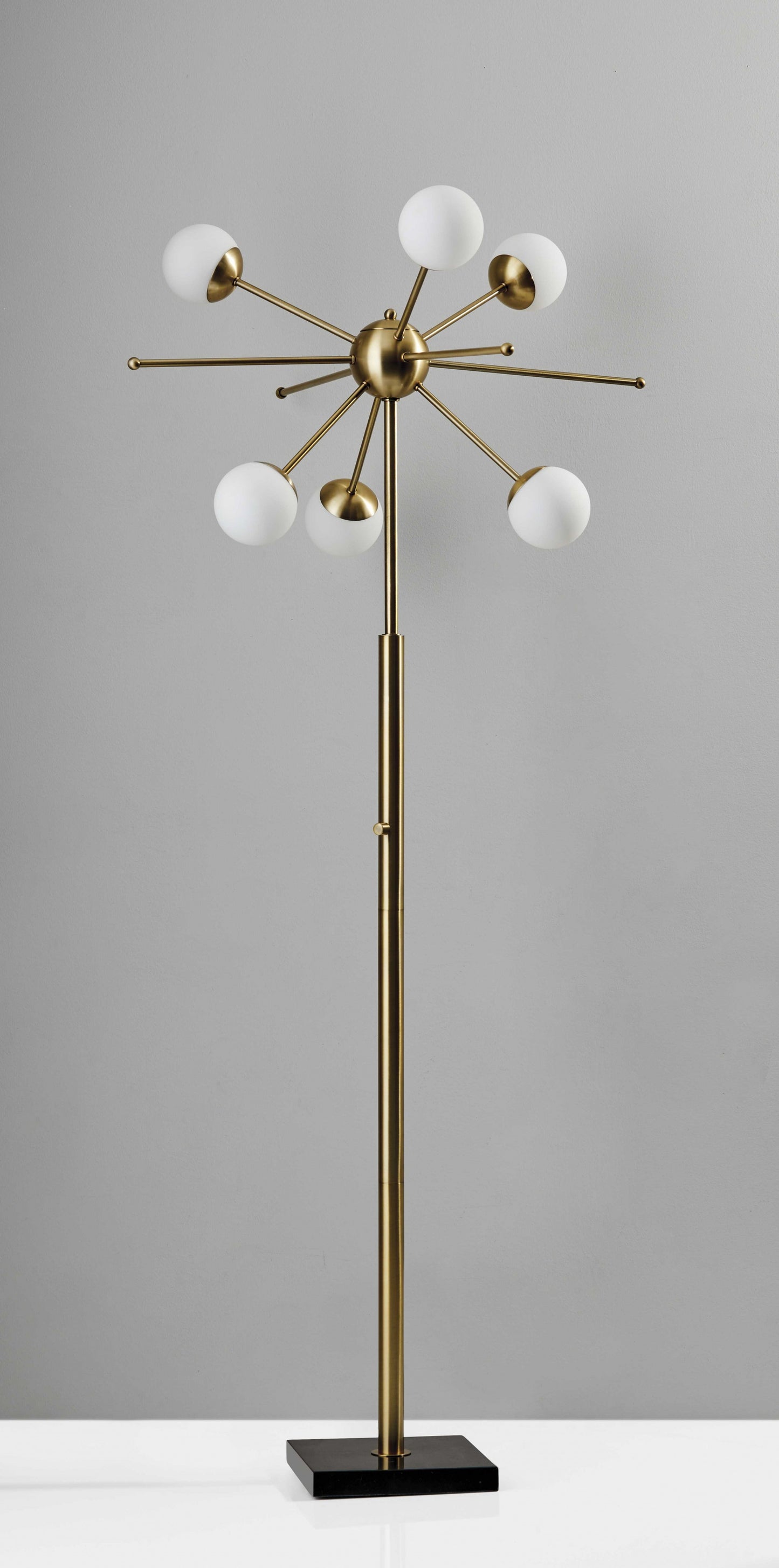 Brass 6-Light Floor Lamp