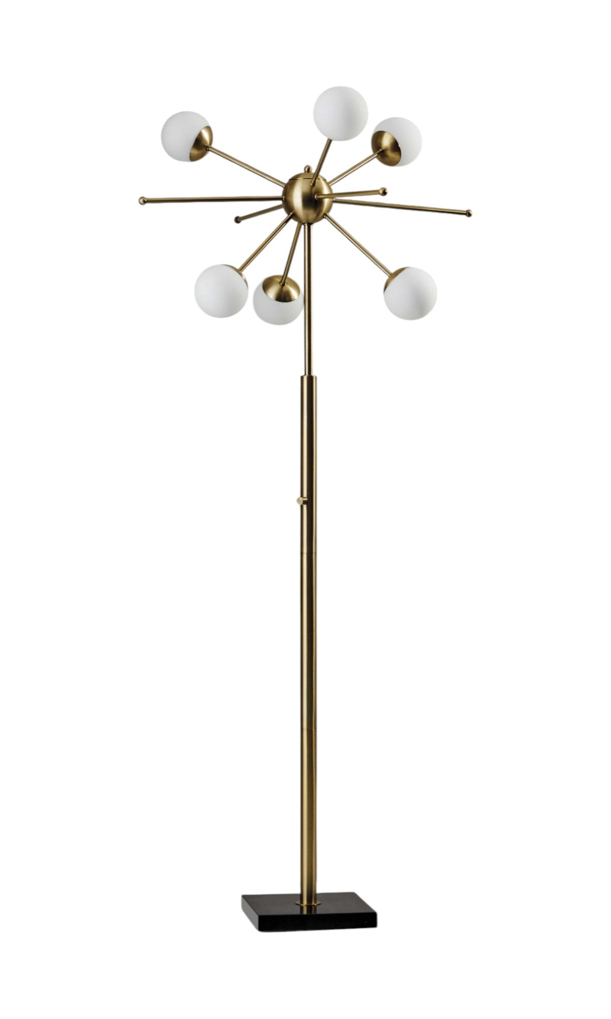 Brass 6-Light Floor Lamp