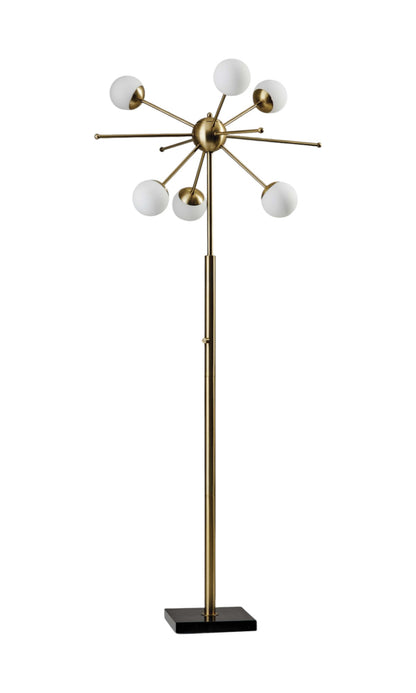 Brass 6-Light Floor Lamp