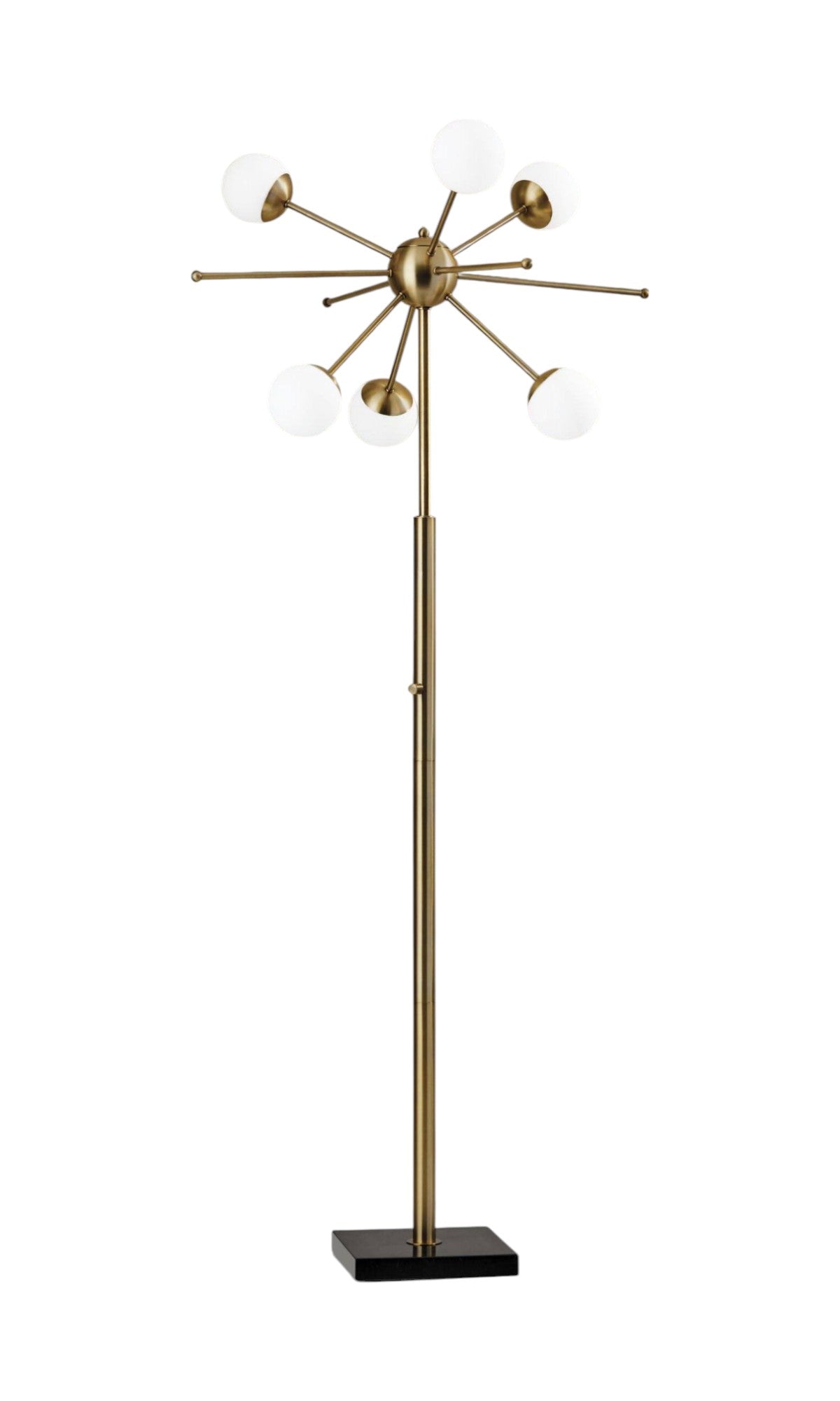 Brass 6-Light Floor Lamp