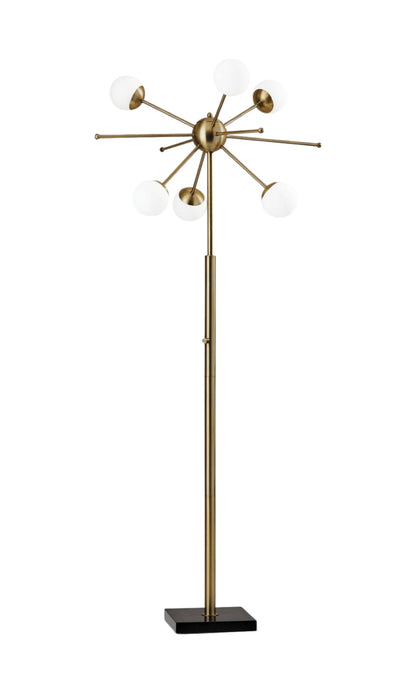 Brass 6-Light Floor Lamp