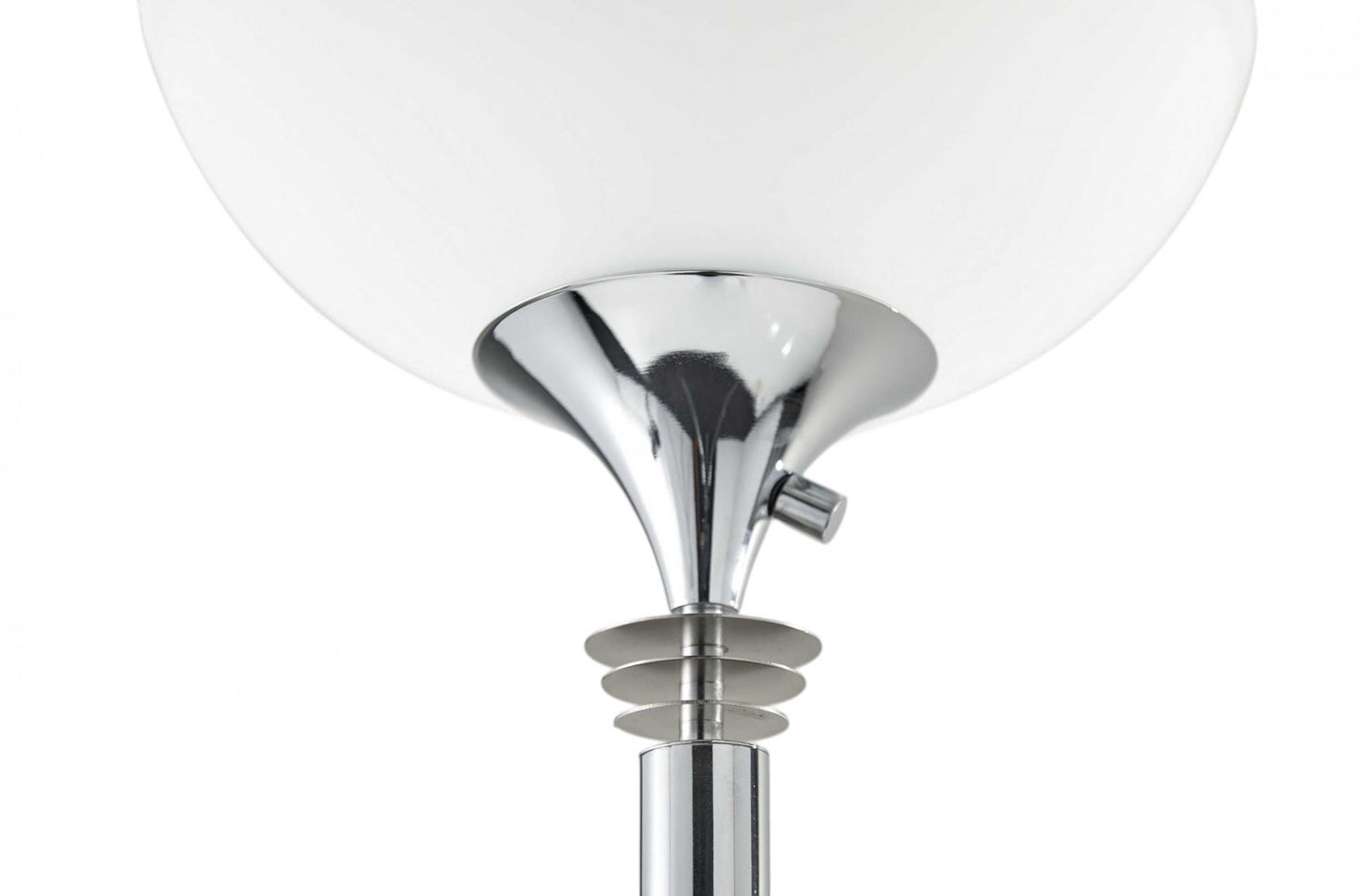 Modern Chrome Thick Pole Torchiere Floor Lamp