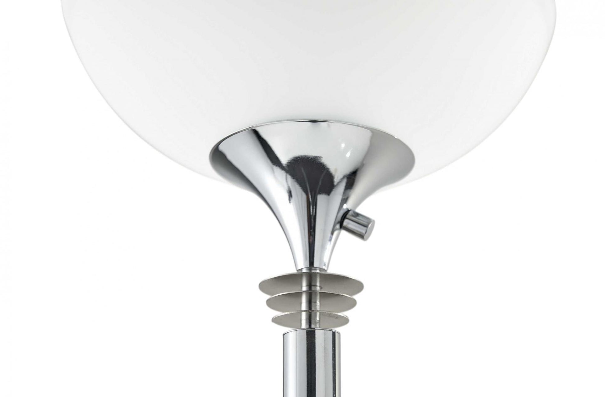 Modern Chrome Thick Pole Torchiere Floor Lamp