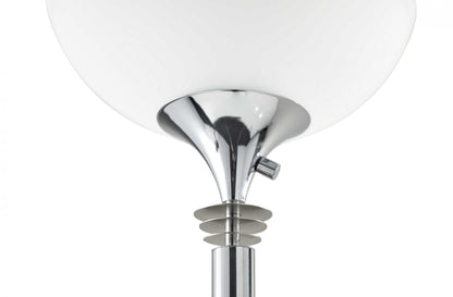 Modern Chrome Thick Pole Torchiere Floor Lamp