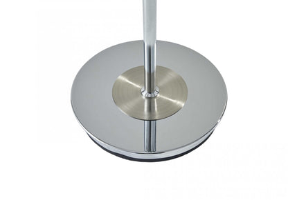 Modern Chrome Thick Pole Torchiere Floor Lamp