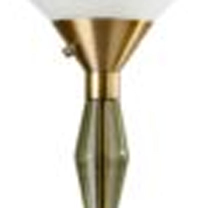 Brass Light Changing Torchiere Floor Lamp w/ Shade