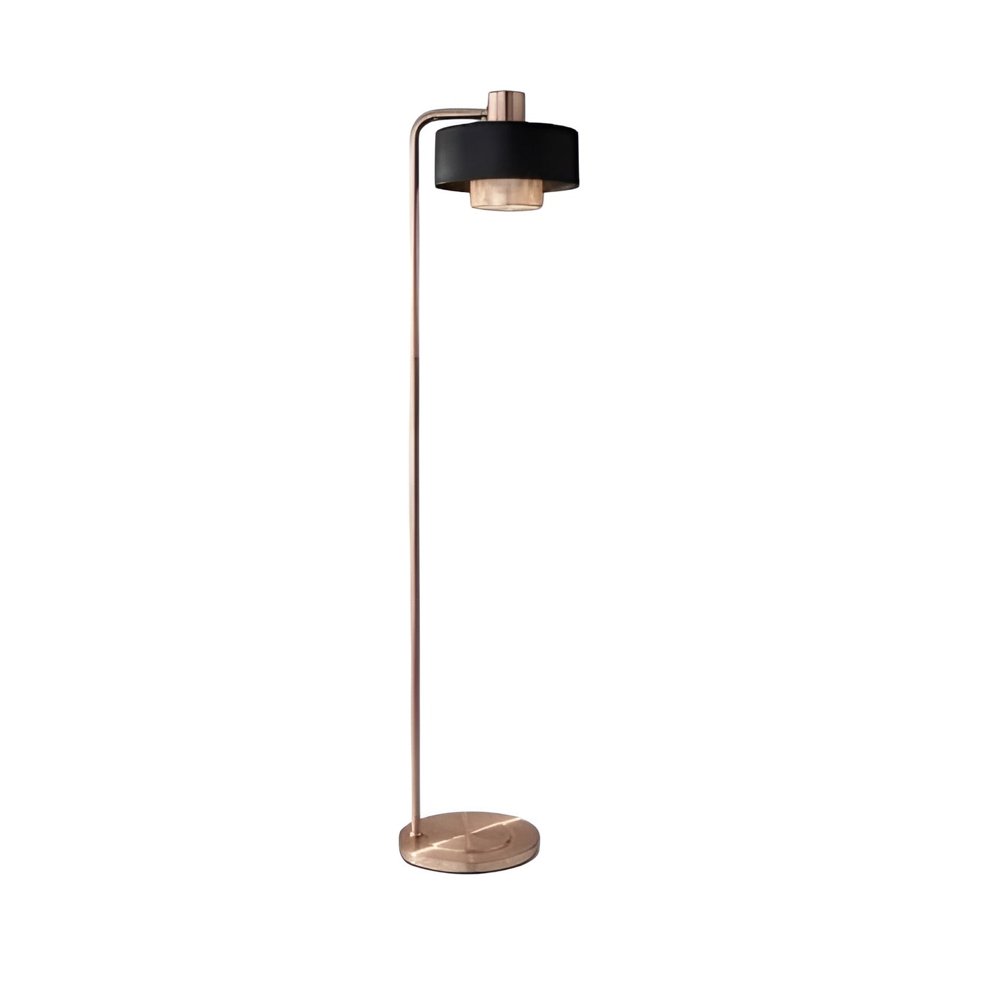 Copper Task Floor Lamp w/ Black Shade