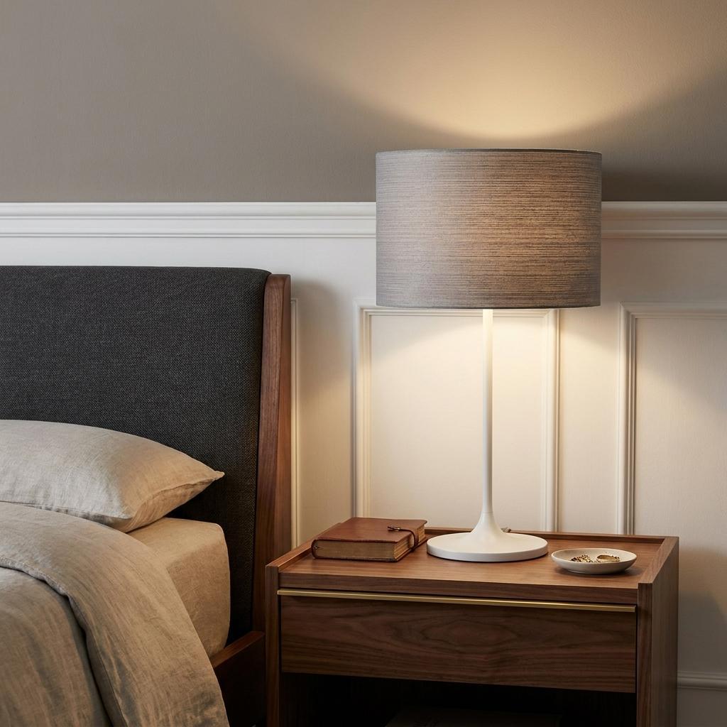 White On White Table Lamp