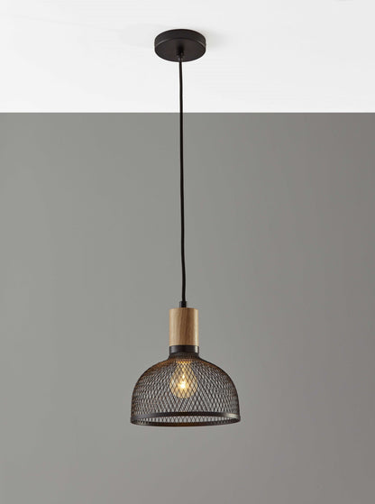 Caged Black Small Ceiling Pendant