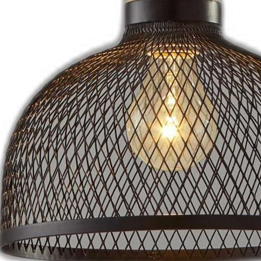 Caged Black Small Ceiling Pendant