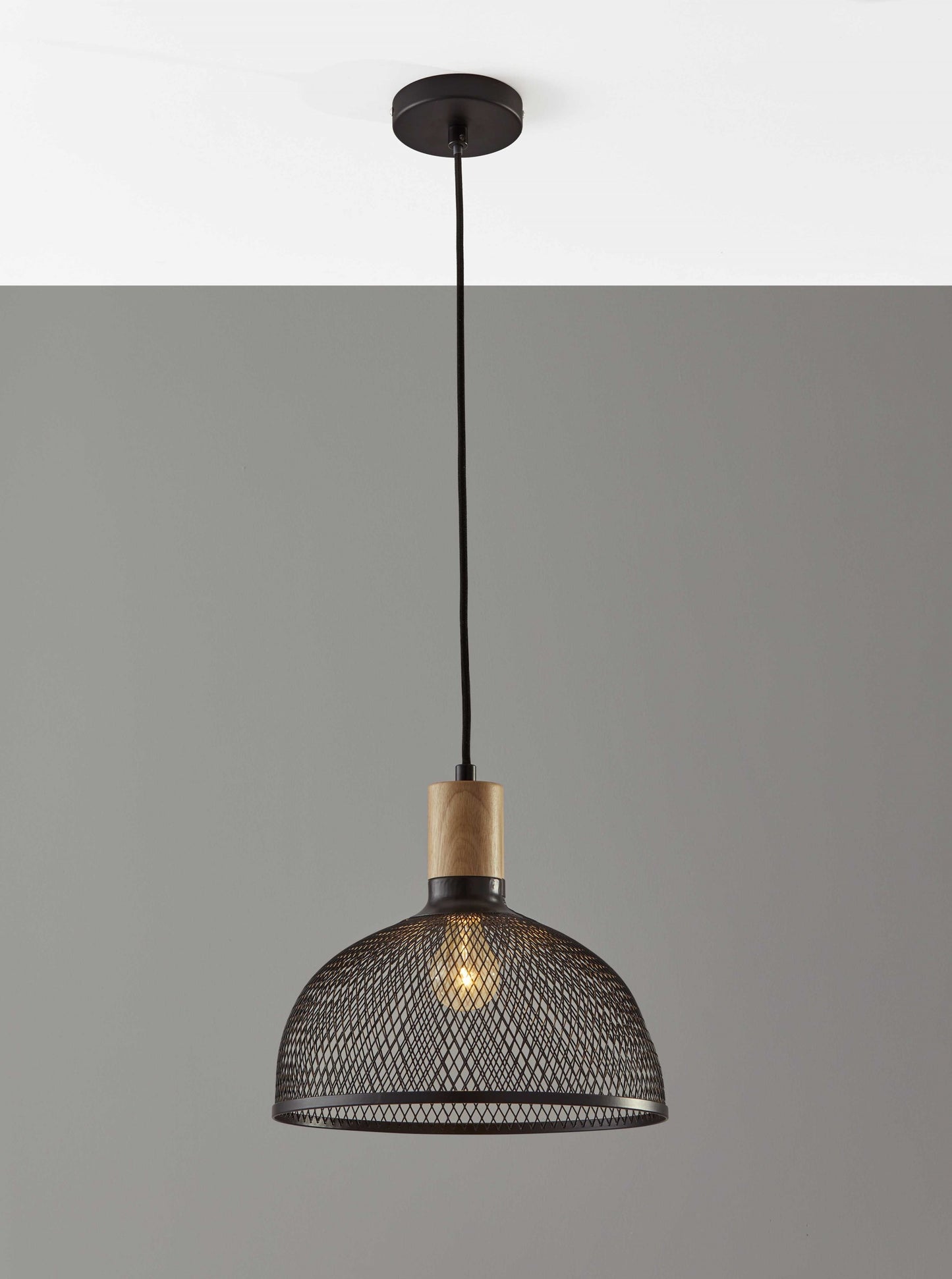 Caged Black Large Ceiling Pendant