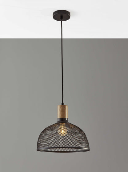 Caged Black Large Ceiling Pendant
