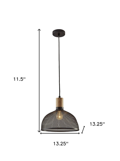 Caged Black Large Ceiling Pendant