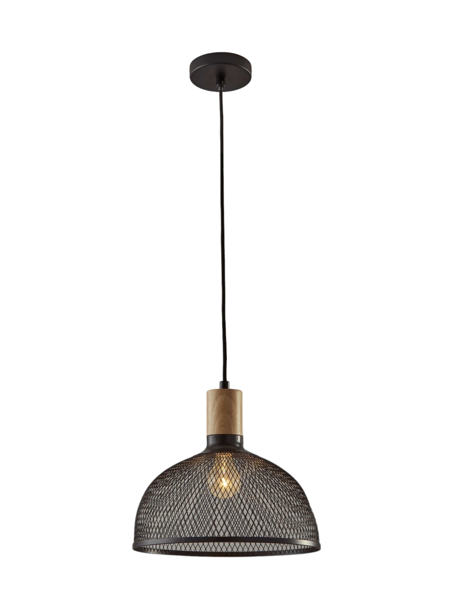 Caged Black Large Ceiling Pendant