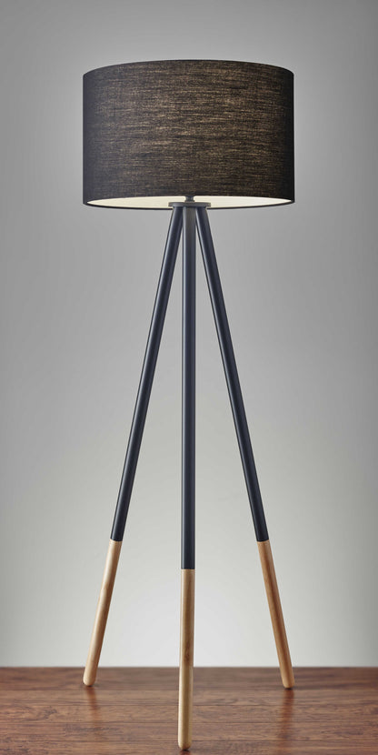 Black Tripod Floor Lamp w/ Shade
