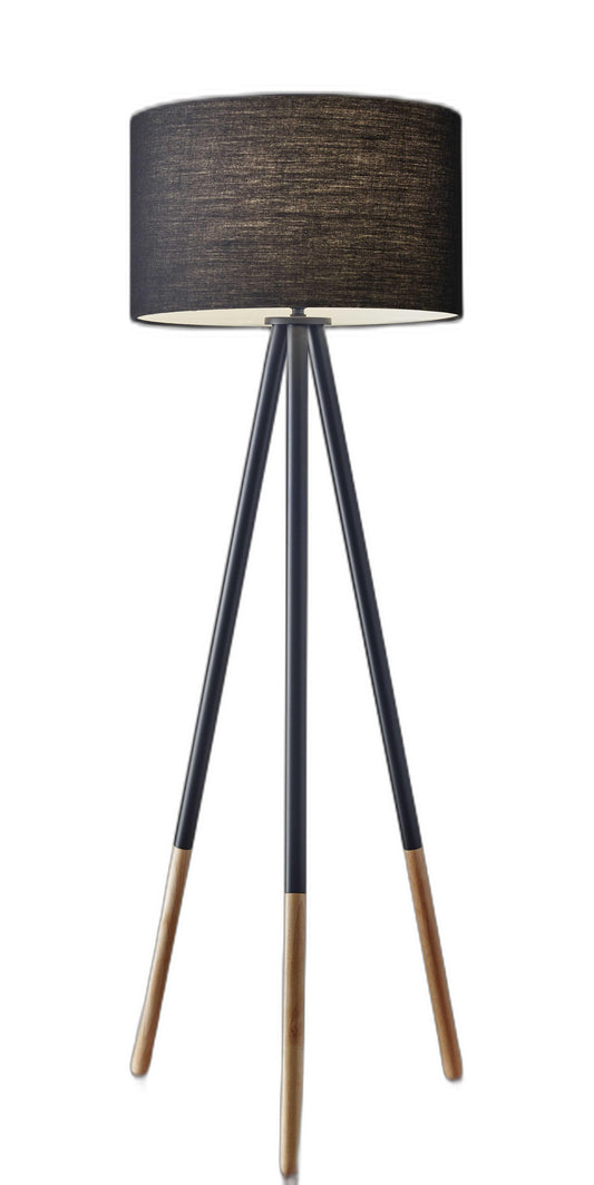 Black Tripod Floor Lamp w/ Shade