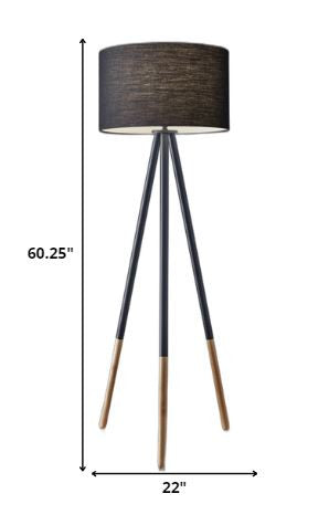Black Tripod Floor Lamp w/ Shade