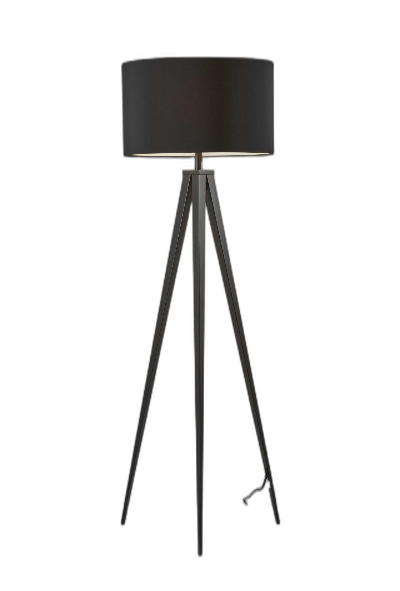 Black Tripod Floor Lamp w/ Shade