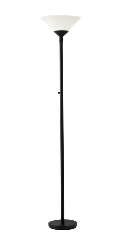 Black Torchiere Floor Lamp w/ Shade