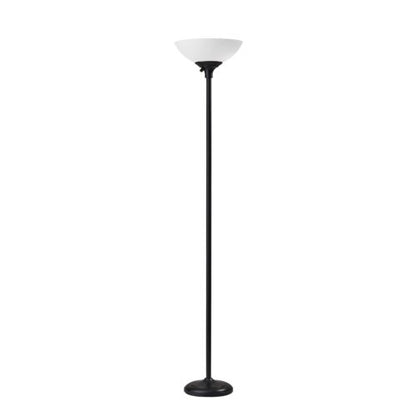 Tailored Black Torchiere w/ Bright Illumination