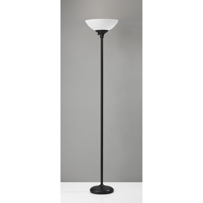 Tailored Black Torchiere w/ Bright Illumination