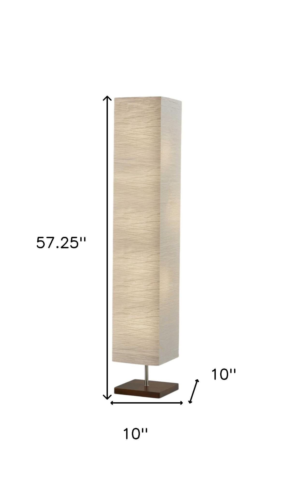 Two Light Column Floor Lamp w/ Shade