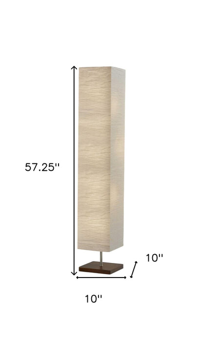 Two Light Column Floor Lamp w/ Shade