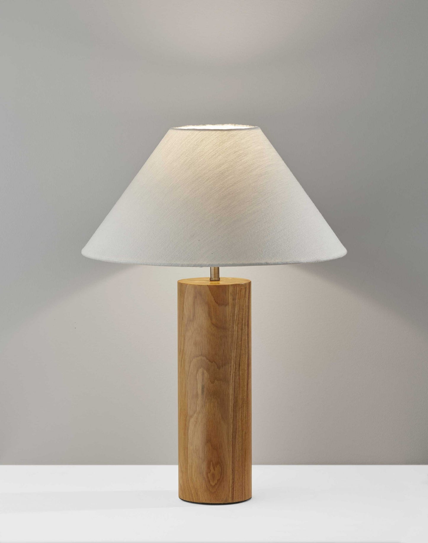 Natural Solid Wood Table Lamp w/ Shade