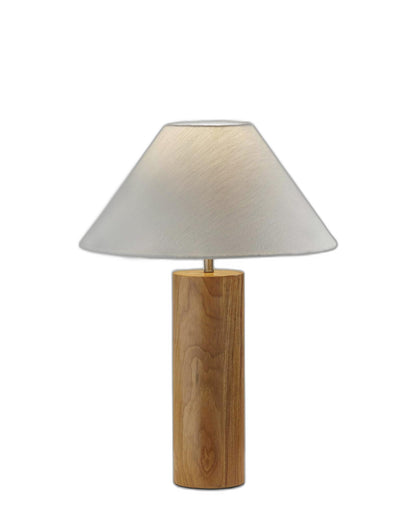 Natural Solid Wood Table Lamp w/ Shade