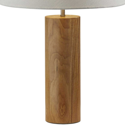 Natural Solid Wood Table Lamp w/ Shade