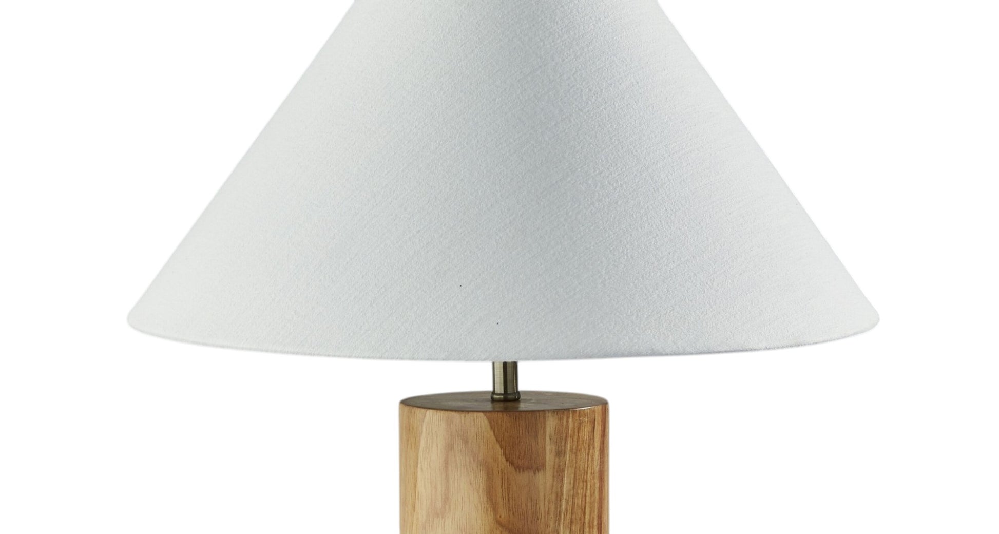 Natural Solid Wood Table Lamp w/ Shade