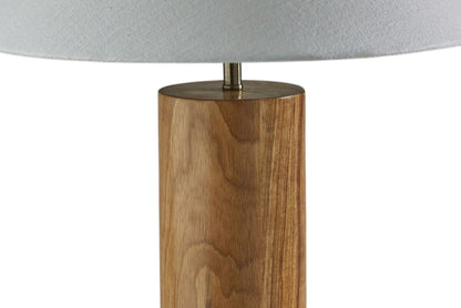 Natural Solid Wood Table Lamp w/ Shade