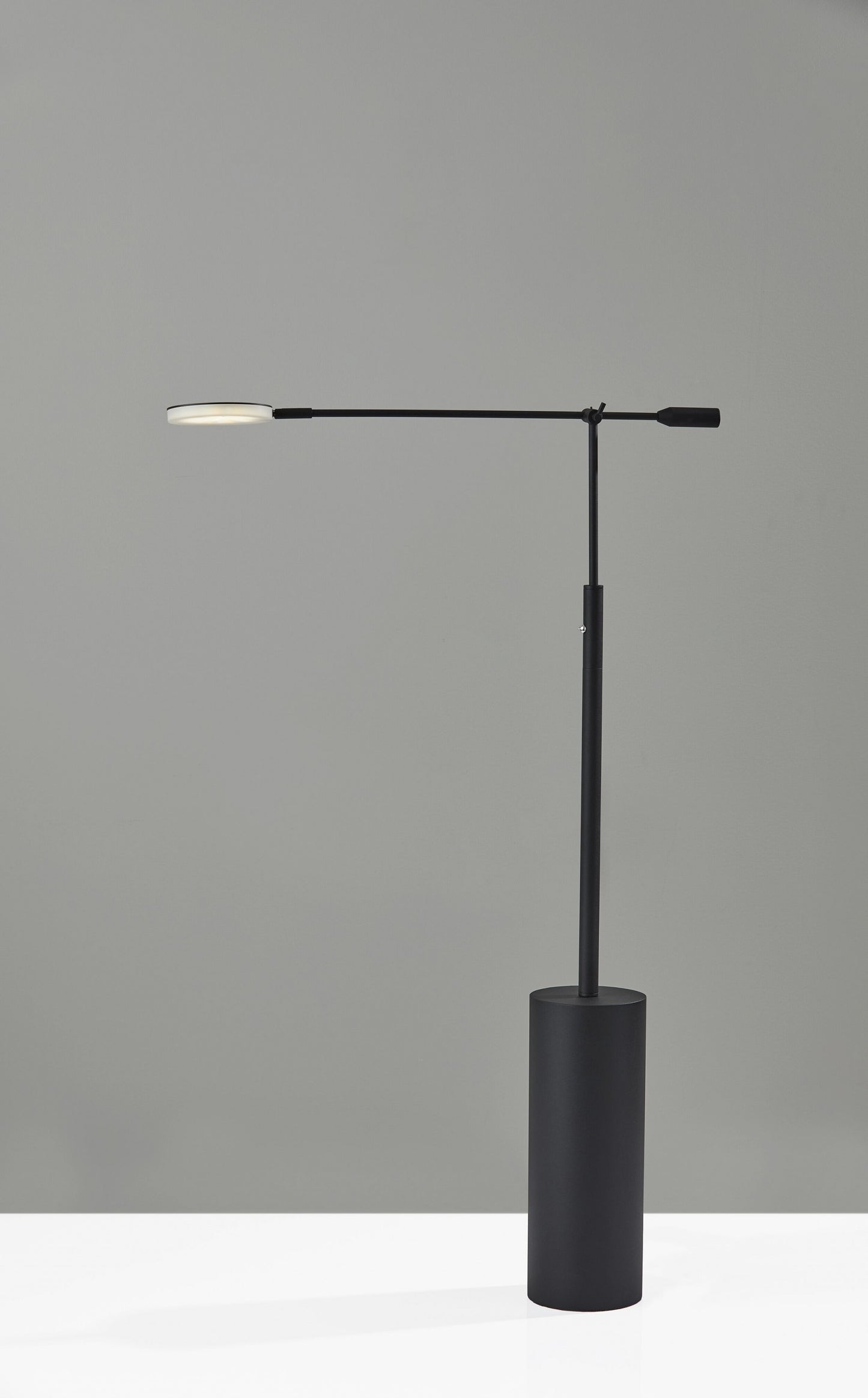 Three Color Adjustable Floor Lamp Black Saucer Led