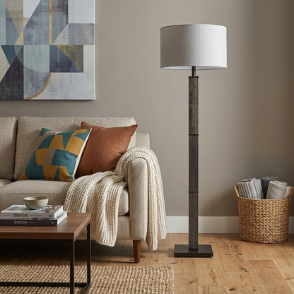 Black Floor Lamp w/ Off-Shade