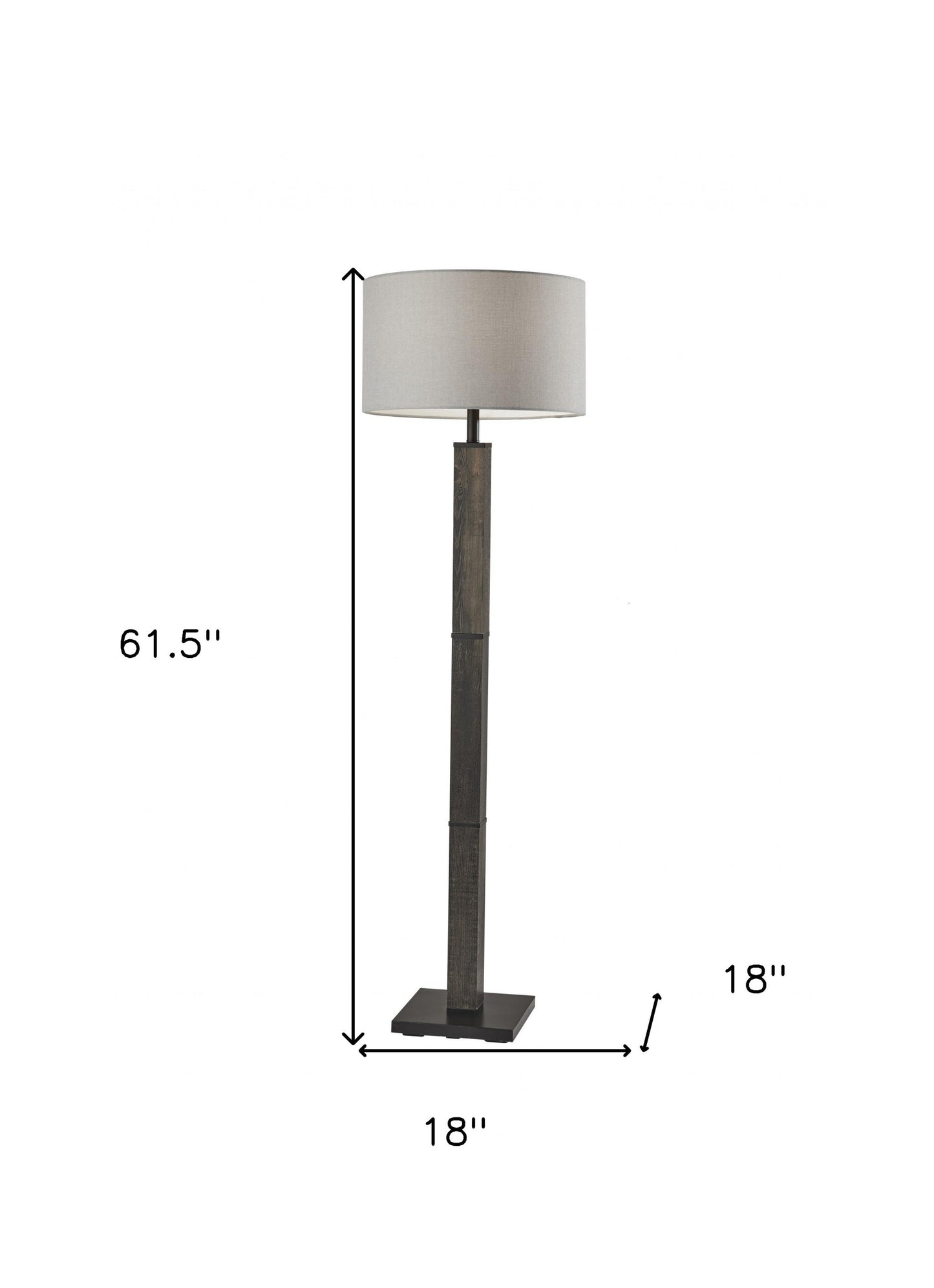 Black Floor Lamp w/ Off-Shade