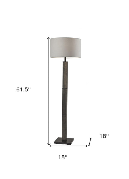 Black Floor Lamp w/ Off-Shade
